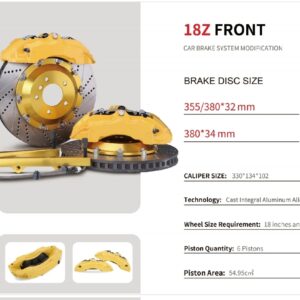 18Z 6 Piston Front Brake Kit