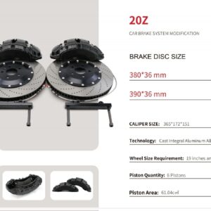 20Z 6 Piston Front Brake Kit