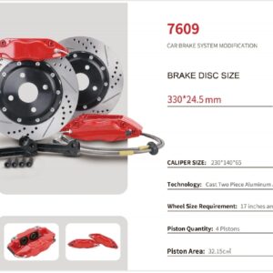 7609 4 Piston Front Brake Kit