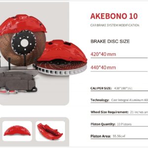 Akebono 10 10 Piston Front Brake