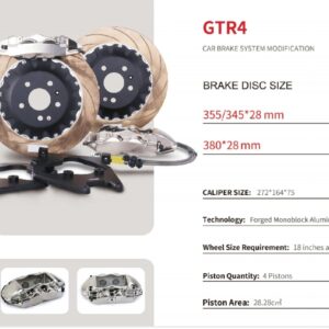 GTR4 Front 4 Piston Brake Kit