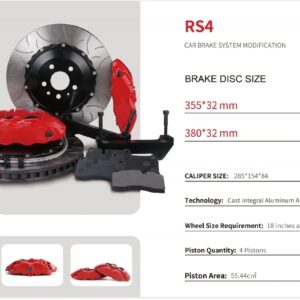 RS4 4 Piston Rear Brake Kit