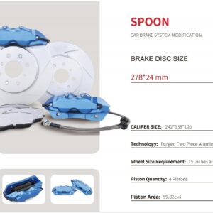 Spoon 4 Piston Front Brake Kit